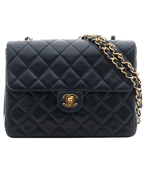 chanel purse black quilted